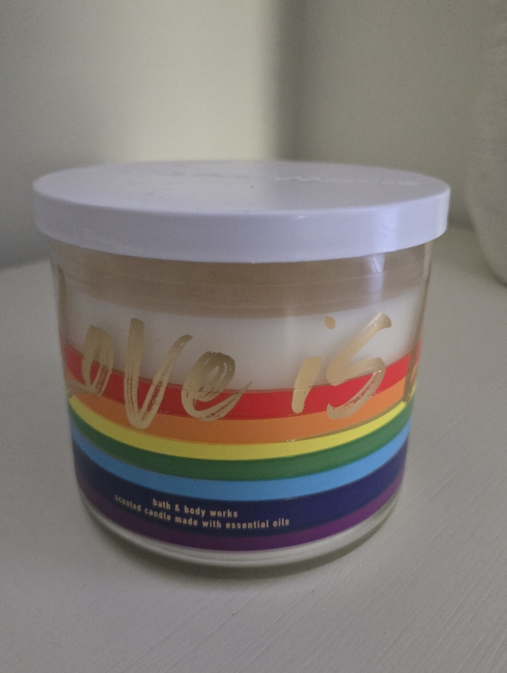 Love is Love Champagne Toast Bath & Body Works 3 Wick Candle